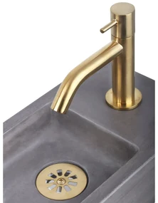 Differnz Mix toiletkraan geborsteld messing goud gebogen fonteinkraan