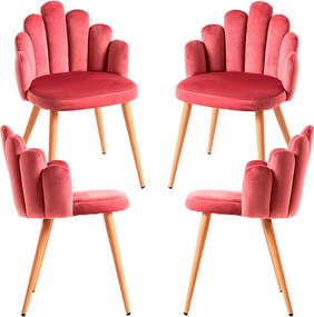 Set 4 Hand Fluwelen Stoelen