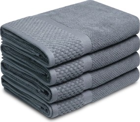 Handdoek Soft Popcorn Collectie – 4 stuks – 70×140 – ijsblauw