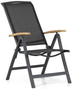 Tuinset Ronde Tuintafel 4 personen 120 cm Aluminium/Textileen /Aluminium/textileen Grijs  Lifestyle Garden Furniture Rosello/Fabriano