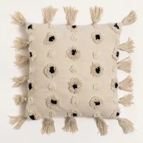 Vierkant Katoenen Kussen (44x44 Cm) Unto Beige – Crème - Sklum