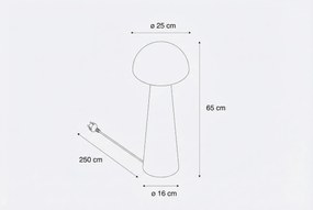 Buiten Vloerlamp Zwart - Mushroom Staal Zwart