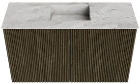 Mondiaz Joya DLux 70cm toiletmeubel shadow met wastafel faye midden zonder kraangat glace