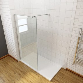 Saniclear Redro douchewand 100x200cm anti-kalk 8mm chroom