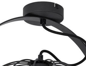 Industriële plafondlamp zwart 35 cm verstelbaar - Hanze