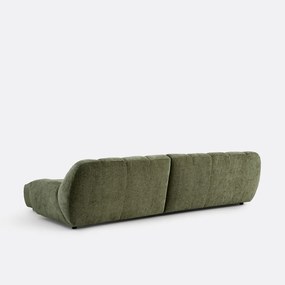 Rechte hoekbank, dik fluweel, Nuria