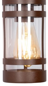 Industriële buiten wandlamp roestbruin IP44 - Ruben Industriele / Industrie / Industrial E27 IP44 Buitenverlichting cilinder / rond