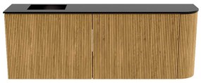 Mondiaz Joya 110cm toiletmeubel ronding rechts oak met wastafel faye links 1 kraangat urban