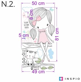 INSPIO fee op tak met katje in roze