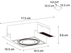 Set van 6 Inbouwspot wit GU10 AR70 trimless - Oneon GU10 Binnenverlichting Lamp