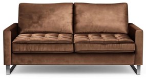 Rivièra Maison - West Houston Sofa 2,5 Seater, velvet, chocolate - Kleur: bruin