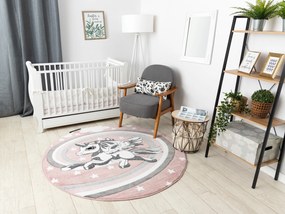 Tapijt PETIT   PAARDJES ROND rozekleuring