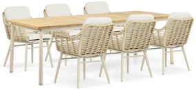 Tuinset 6 personen 240 cm Aluminium/Rope Taupe Coco Antoni/Milou