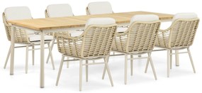 Tuinset 6 personen 240 cm Aluminium/Rope Taupe Coco Antoni/Milou