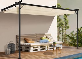Terrasoverkapping Santana crème 3x3m Tuinpunt