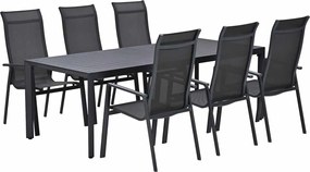Garden Impressions Siena tuinset 7-delig - Kasper tuintafel 220x93 cm