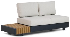 Hoek loungeset  Aluminium/teak Grijs 6 personen Santika Furniture Santika