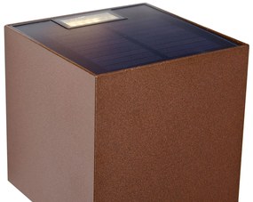 Buiten wandlamp roestbruin incl. LED 2-lichts IP65 met dimlicht en solar - Charlene