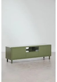 Tv-meubel Van Staal Michigan Groen – Intens Olijf & ↔︎ 150 Cm - Sklum