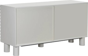 Mat Wit Dressoir Met Strepen 150 Cm - 150x40x75cm.