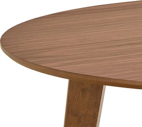 ROXY natuurlijke walnoot 90 cm - RONDE TAFEL VOOR KEUKEN/EETKAMER RETRO