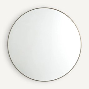 Spiegel in staal metaal met verouderde messing afwerkingØ100 cm Caligone