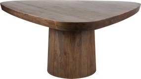 Driehoekige Eettafel Acaciahout - 165 X 165cm.