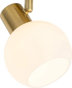 Art Deco spot goud met opaal glas verstelbaar - Anouk