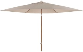 4 Seasons Outdoor Azzurro Parasol woodlook frame met zandkleurig doek Ø 300 cm  Parasol     weerbestendig