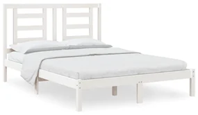 vidaXL Bedframe massief grenenhout wit 150x200 cm 5FT King Size