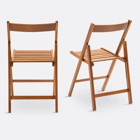 Set van 2 klapstoelen, massief beuken, Yoann