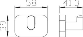 Eastbrook Asti messing handdoekhaak zwart mat