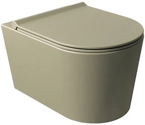 Salenzi Civita wandcloset toiletpot randloos mat taupe 50x35x36.5cm