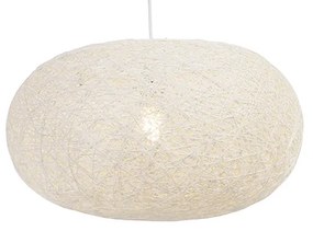Landelijke hanglamp wit 50 cm - Corda Flat
