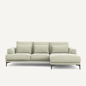 Rechtse hoekbank in stonewashed fluweel, Marsile