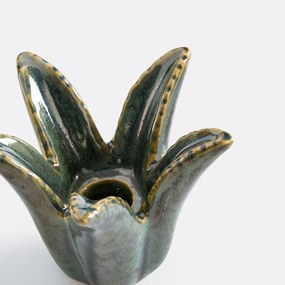 Keramische palmkandelaar, hoogte 8,5 cm, TROPIA