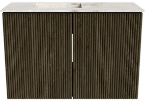 Mondiaz Joya DLux 60cm toiletmeubel shadow met wastafel faye links zonder kraangat frappe