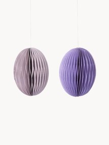 Handgemaakte paasdecoratie hangers Honeycomb, 2-delig