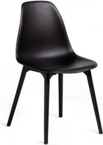 Set Van 4 Tuinstoelen Van Polypropyleen Scand Zwart - Sklum