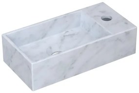 INK Versus Fontein - 36x18x9cm - wasbak links - 1 kraangat - marmer mat wit 3404135