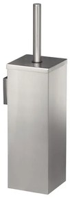 Haceka Mezzo Toiletborstelhouder - wandmodel - gesloten - geborsteld chroom 1208659