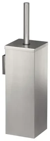 Haceka Mezzo Toiletborstelhouder - wandmodel - gesloten - geborsteld chroom 1208659