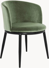 Armstoelen Filmore in fluweellook, 2 stuks