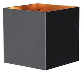 Buiten wandlamp zwart met goud incl. LED 2-lichts IP54 - Edwin