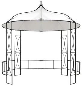 vidaXL Prieel rond 300x290 cm wit