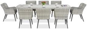 Exclusieve dining tuinset met grote tafel Córdoba voor 8 personen Garden Point wit