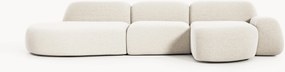 Modulaire bouclé hoekbank Wolke (4-zits) met chaise longue