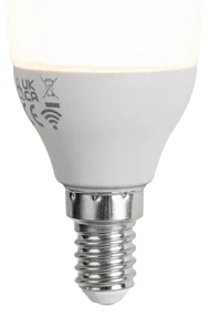Set van 5 Smart E14 LED lampen G45 opaal RGBW 4.9W 470 lm 2700-6500K