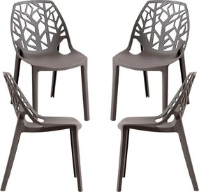 Set 4 Hissar Polypropyleen Stoelen