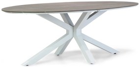 Tuinset 6 personen 220 cm Kunststof /Aluminium/polywood Wit Lifestyle Garden Furniture Salina/Panama